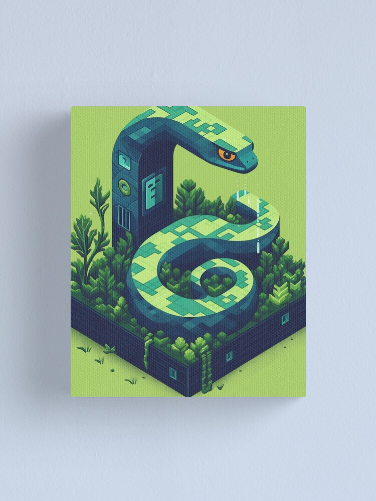 Google Snake Pixel Game | Art Print