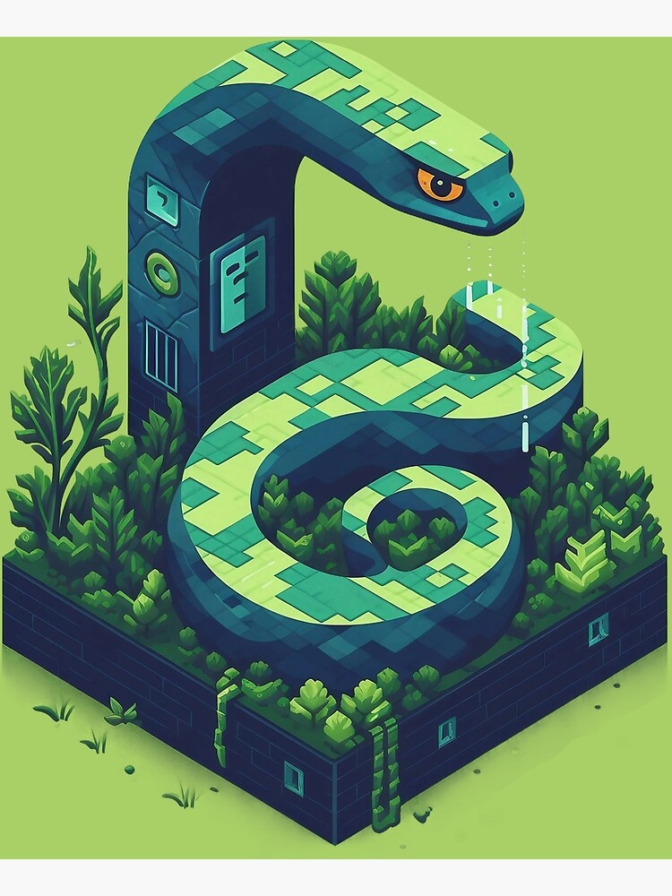 Google Snake Pixel Game Poster for Sale by berrylemon