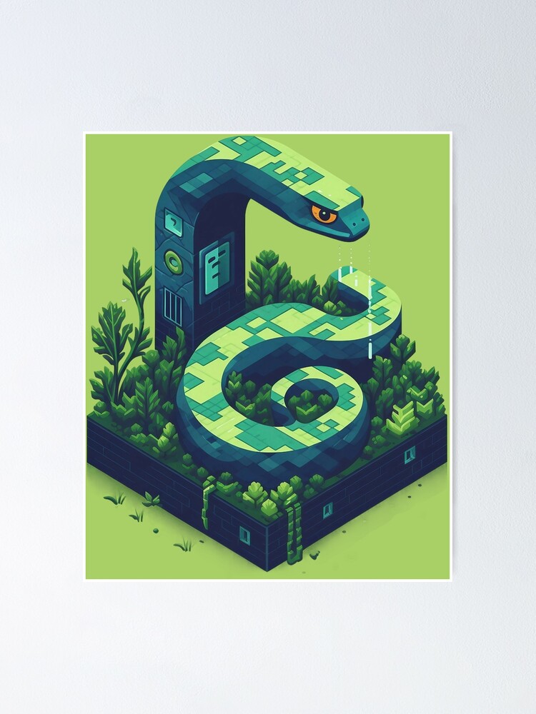 Google Snake Pixel Game Magnet for Sale by berrylemon