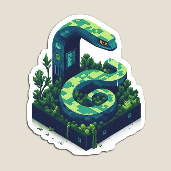 Google Snake Pixel Game Magnet for Sale by berrylemon