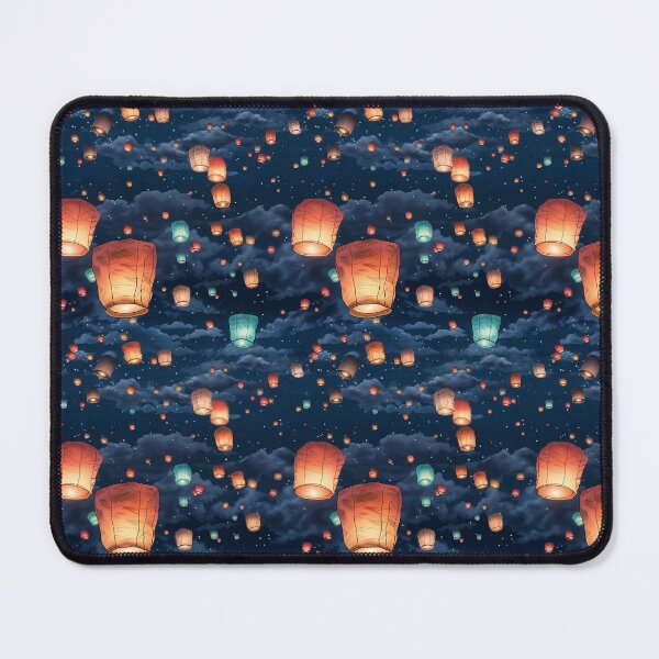 Item preview, Chinese Paper Lanterns Floating in the Night Sky designed and sold by DarsanaCreation.