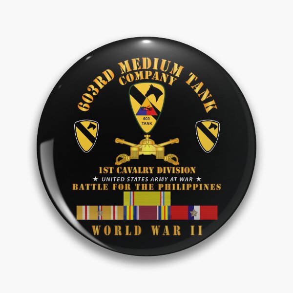 Item preview, Army - 603rd Medium Tank Co  - 1st Cav - Phil - WWII w PAC SVC designed and sold by Military Insignia Products.