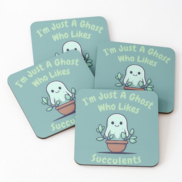 Item preview, I'm Just A Ghost Who Likes Succulents designed and sold by AdiRemba.