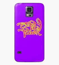 Funda/vinilo para Samsung Galaxy Selfie Freak Smiley Face Design Pink and Yellow Script