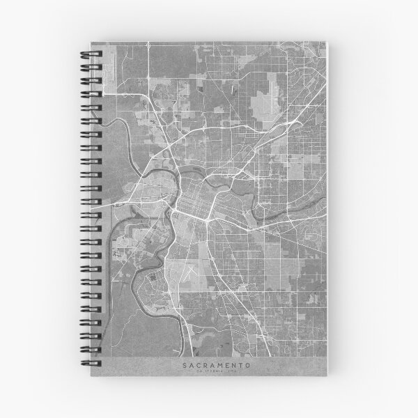 Item preview, Map of Sacramento (CA, USA) in gray vintage style designed and sold by blursbyai.