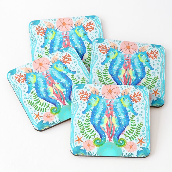 Item preview, Seahorses and coral reef designed and sold by SophieClimaArt.