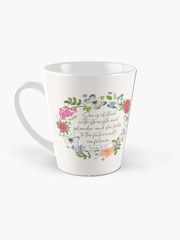 Proverbs 31 laser etched coffee cup, Women Strength gift ideas