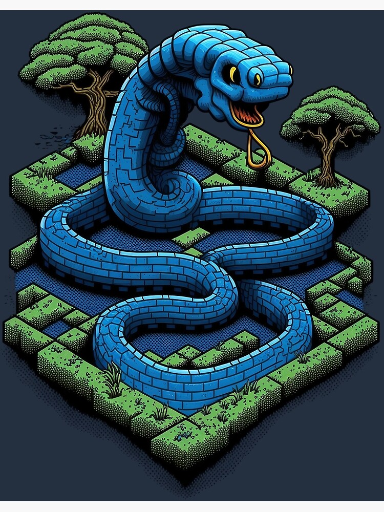 Google Snake Pixel Game Greeting Card for Sale by berrylemon