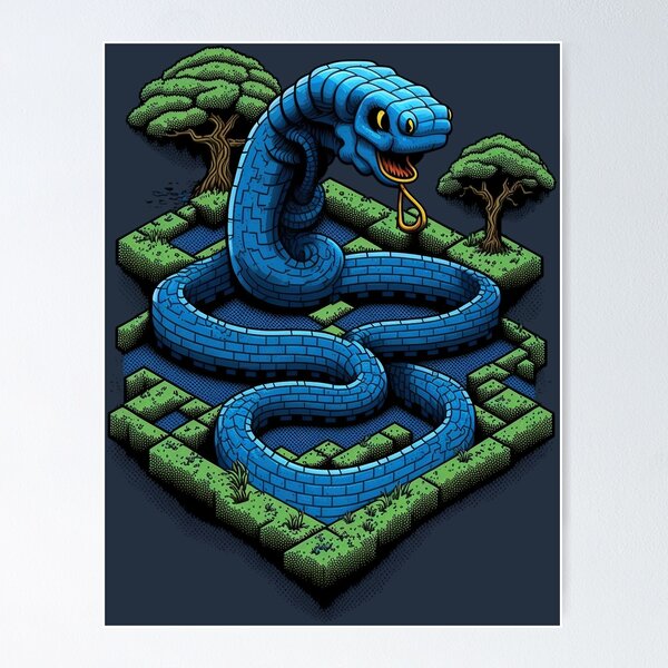 Google Snake Pixel Game | Poster