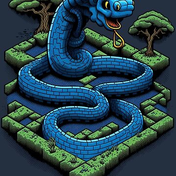 Google Snake Pixel Game | Art Print