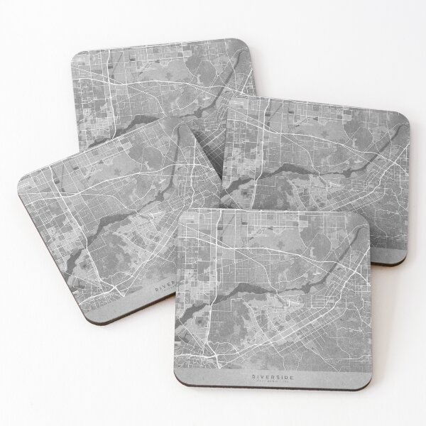 Item preview, Map of Riverside (CA, USA) in gray vintage style designed and sold by blursbyai.