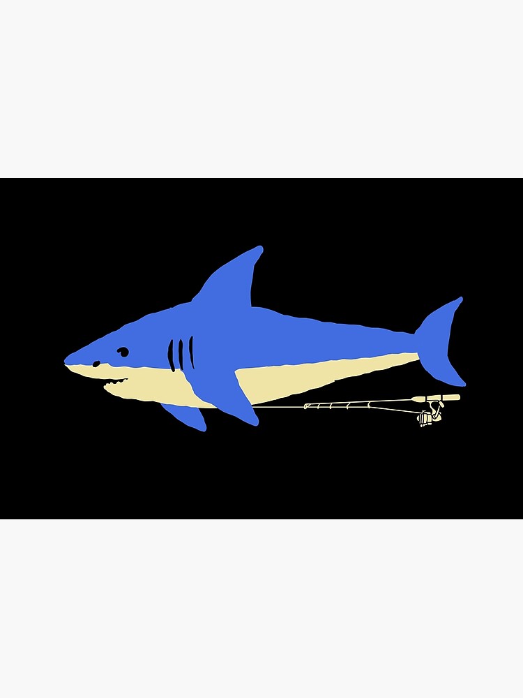 Shark Fishing Rod Laptop Skin for Sale by americancheez