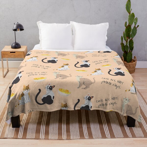 Item preview, Cats Are Not Potato Chips Pattern - Peach designed and sold by DarkGreenSoul.