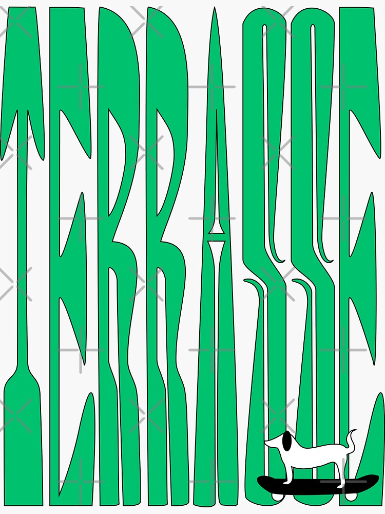 Thumbnail 3 of 3, Sticker, Terrasse poster designed and sold by LizzyBasil.