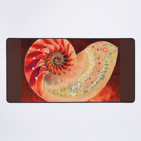 Item preview, Deep Red Nautilus Seashell Shell Art designed and sold by Sharon Cummings Art.