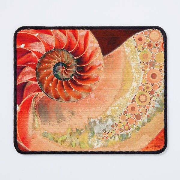 Item preview, Deep Red Nautilus Seashell Shell Art designed and sold by Sharon Cummings Art.