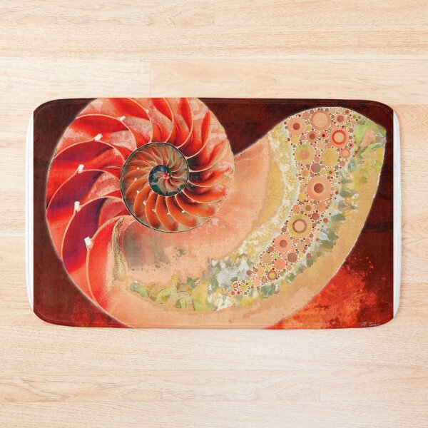 Item preview, Deep Red Nautilus Seashell Shell Art designed and sold by Sharon Cummings Art.