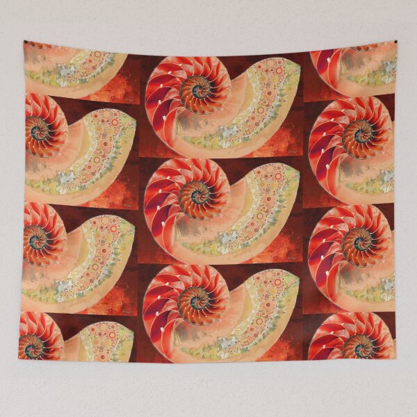 Item preview, Deep Red Nautilus Seashell Shell Art designed and sold by Sharon Cummings Art.