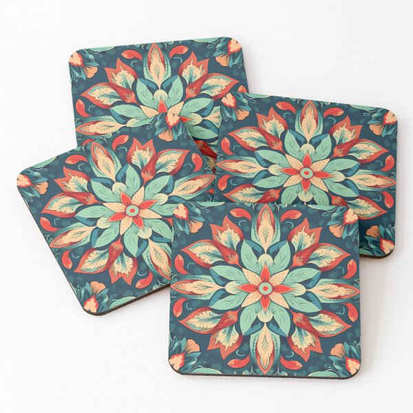 Aperçu de l'œuvre Motif bohème vintage, design floral captivant. créée et vendue par SweetWhiskers.