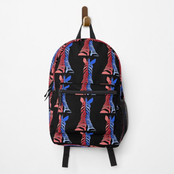 Item preview, Red and blue Zebra designed and sold by Quirkypieces.