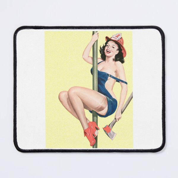 Item preview, Pin up girl ! Firefighter girl with axe designed and sold by clementcooperc.