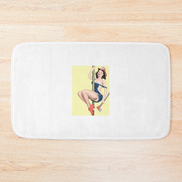 Item preview, Pin up girl ! Firefighter girl with axe  designed and sold by clementcooperc.