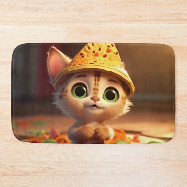 Item preview, cat drinks tortilla designed and sold by DigitalPixelize.