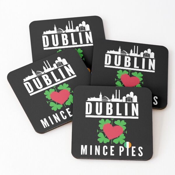 Item preview, Dublin Loves Mince Pies Cityscape (with white text) designed and sold by MPC-Mince-Pies.