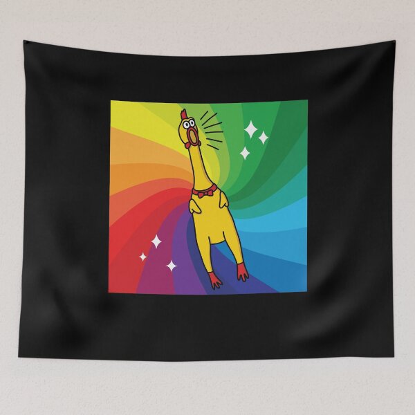 Item preview, Rubber Chickens Rainbow Rubber Chicken designed and sold by MooonTees.