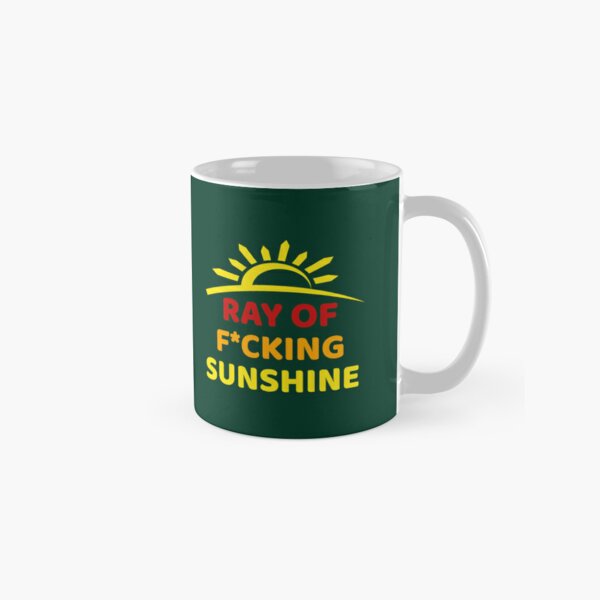 I'm A Ray Of Fucking Sunshine Glass Cup With Wood Lid and Straw