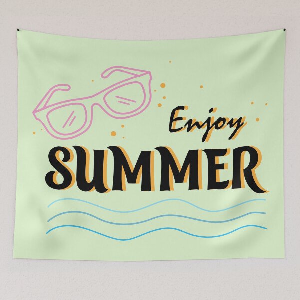 Item preview, enjoy summer lettering, hello summer lettering theme designed and sold by SabinArt.