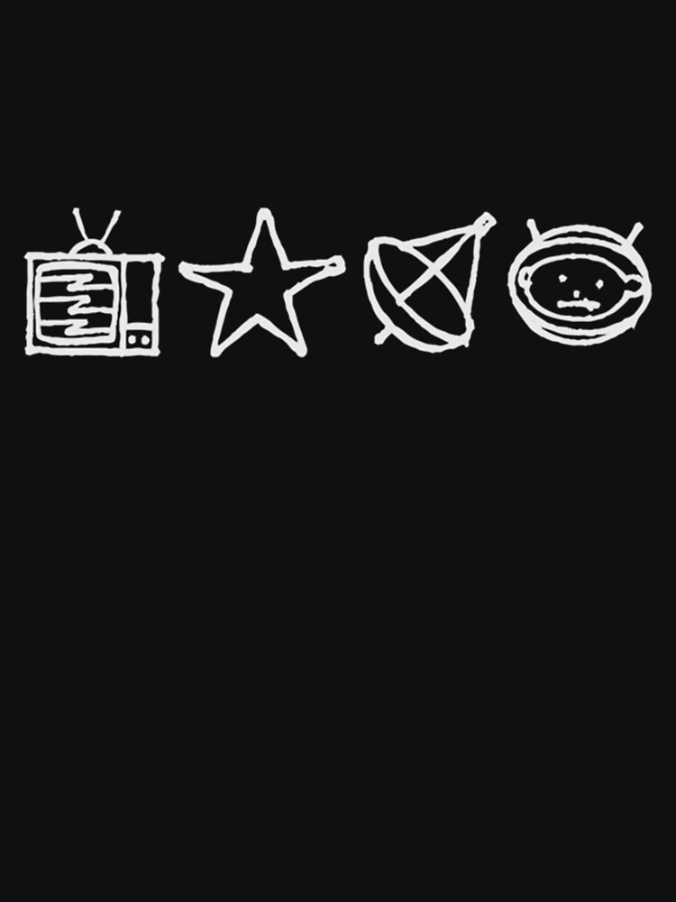 Thumbnail 7 of 7, Classic T-Shirt, U2 - Zoo TV Symbols - White   designed and sold by RetroAndStudio.