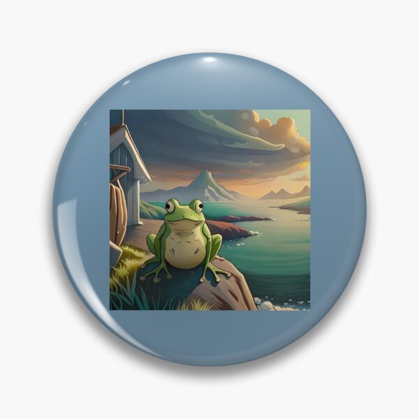 Item preview, Frog With a Beautiful Landscape designed and sold by AlexsAICustoms.