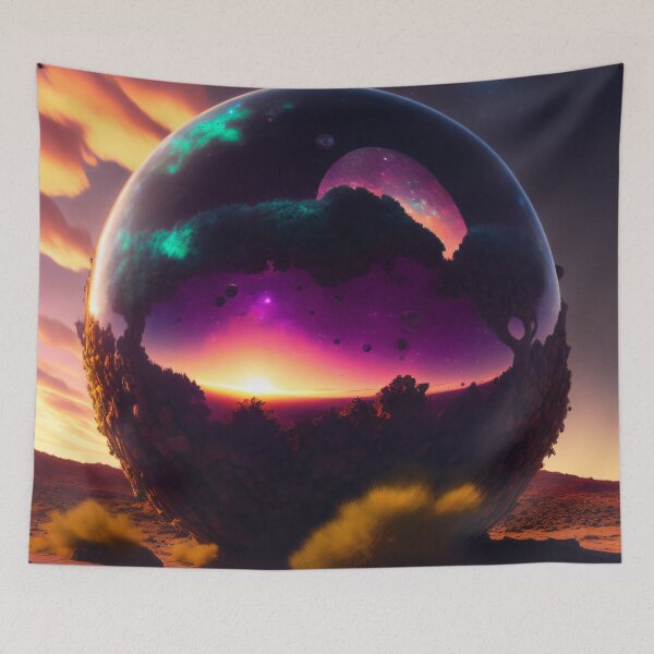 Item preview, Exoplanet Kepler-90O sureal, fictional, colorful. designed and sold by ArtCreator2023.