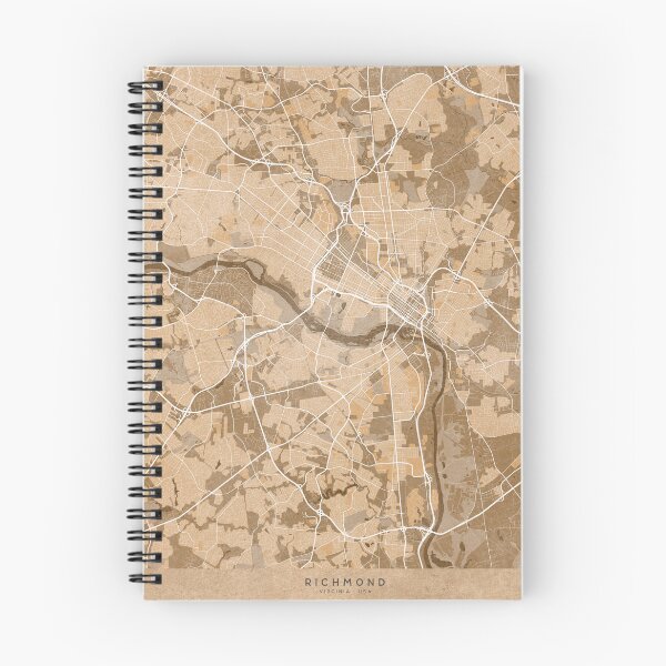 Item preview, Map of Richmond (VA, USA) in sepia vintage style designed and sold by blursbyai.