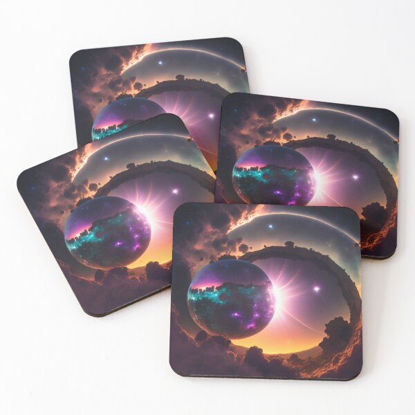 Item preview, Exoplanet Kepler-90P sureal, fictional, colorful. designed and sold by ArtCreator2023.