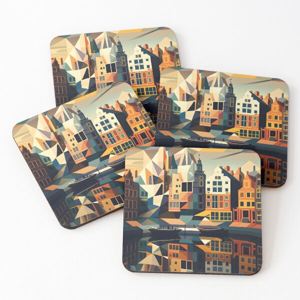 Item preview, Amsterdam in cubism style 2 designed and sold by giggles-omg.