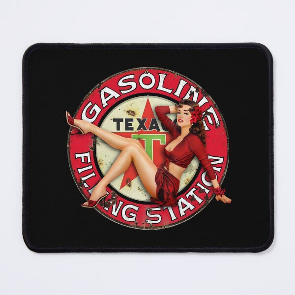 Item preview, Vintage Texaco Gasoline Filling Station Sign - Pinup Girl Premium Scoop  designed and sold by christophermit.