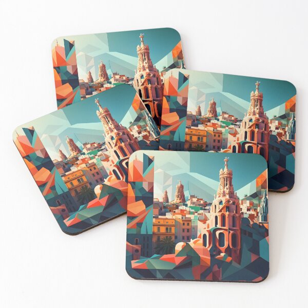 Item preview, Barcelona in cubism style designed and sold by giggles-omg.