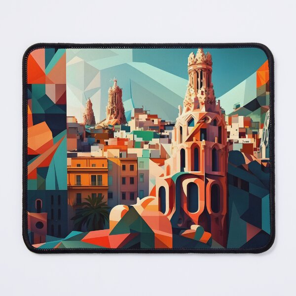 Item preview, Barcelona in cubism style designed and sold by giggles-omg.