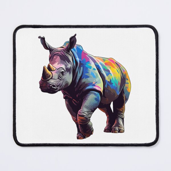 Artikelvorschau, colorful rhino wild animal - Different logo size, position? Email me - entworfen und verkauft von Picture-Art.