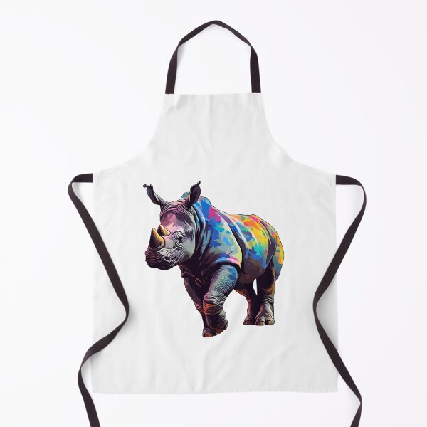 Artikelvorschau, colorful rhino wild animal - Different logo size, position? Email me -  entworfen und verkauft von Picture-Art.