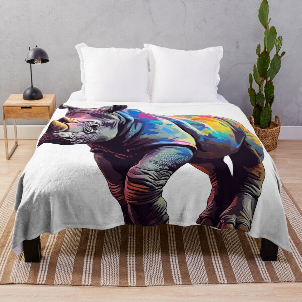 Item preview, colorful rhino wild animal - Different logo size, position? Email me - designed and sold by Picture-Art.