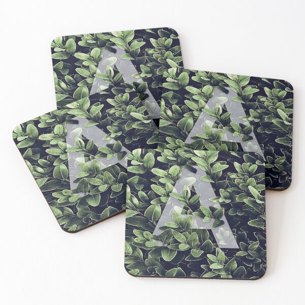 Item preview, Alphabet A covered with leaves designed and sold by flydye.