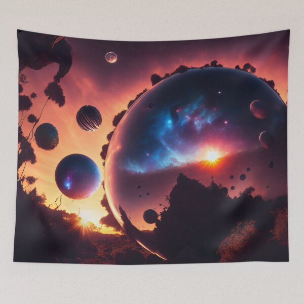 Item preview, Exoplanet Kepler-90T sureal, fictional, colorful. designed and sold by ArtCreator2023.