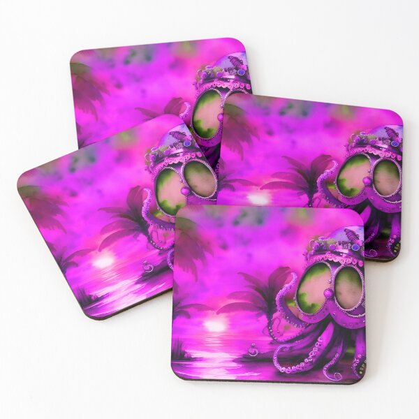 Item preview, Steampunk Octopus Retrofuturism - Lilac and Pink Cephalopod - AI Generated Art 1 of 8 designed and sold by Beachy.