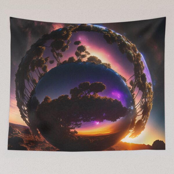 Item preview, Exoplanet Kepler-90U sureal, fictional, colorful. designed and sold by ArtCreator2023.