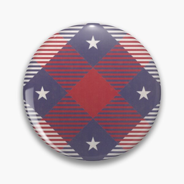 Item preview, Vintage Americana Fourth of July Red, White and Blue Plaid and stars designed and sold by KWZCreates.