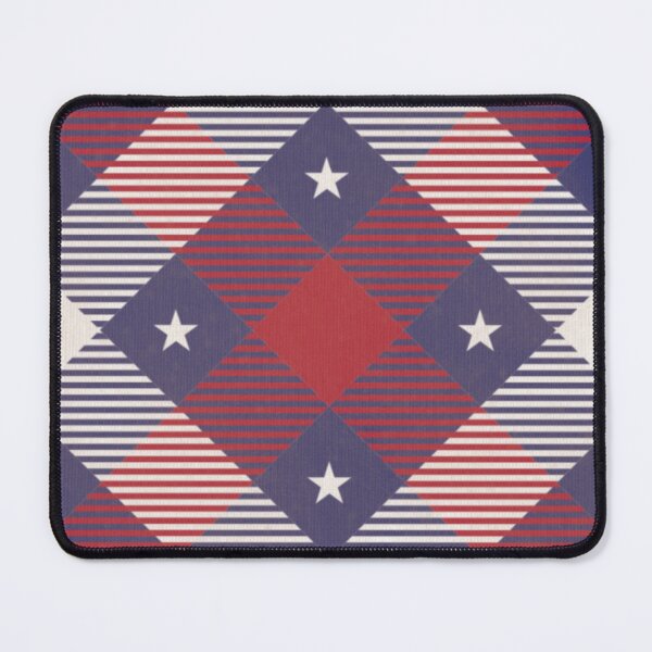 Item preview, Vintage Americana Fourth of July Red, White and Blue Plaid and stars designed and sold by KWZCreates.