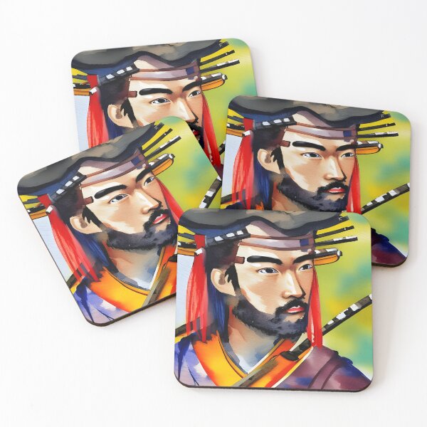 Item preview, Samurai Watercolour Style Portrait designed and sold by Ameiva-Apparel.